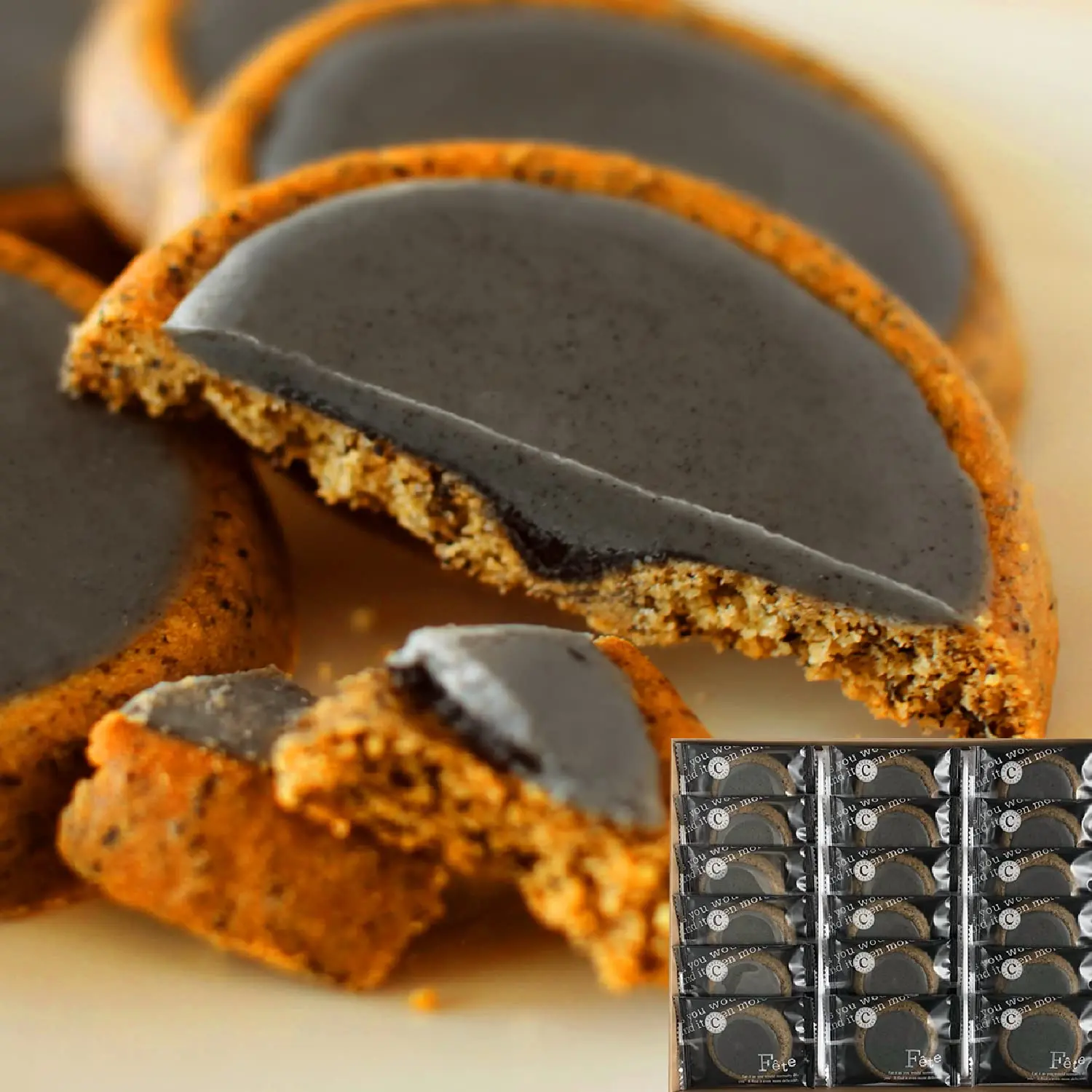 Sesame Tart Cookies 18pcs (ごまいっぱいタルトクッキー 18個入