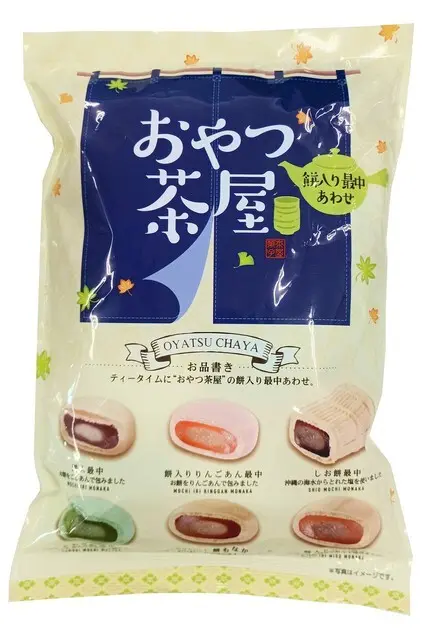 Tomatsu Oyatsu Chaya Mochi-Filled Monaka 6 Assorted (外松 おやつ
