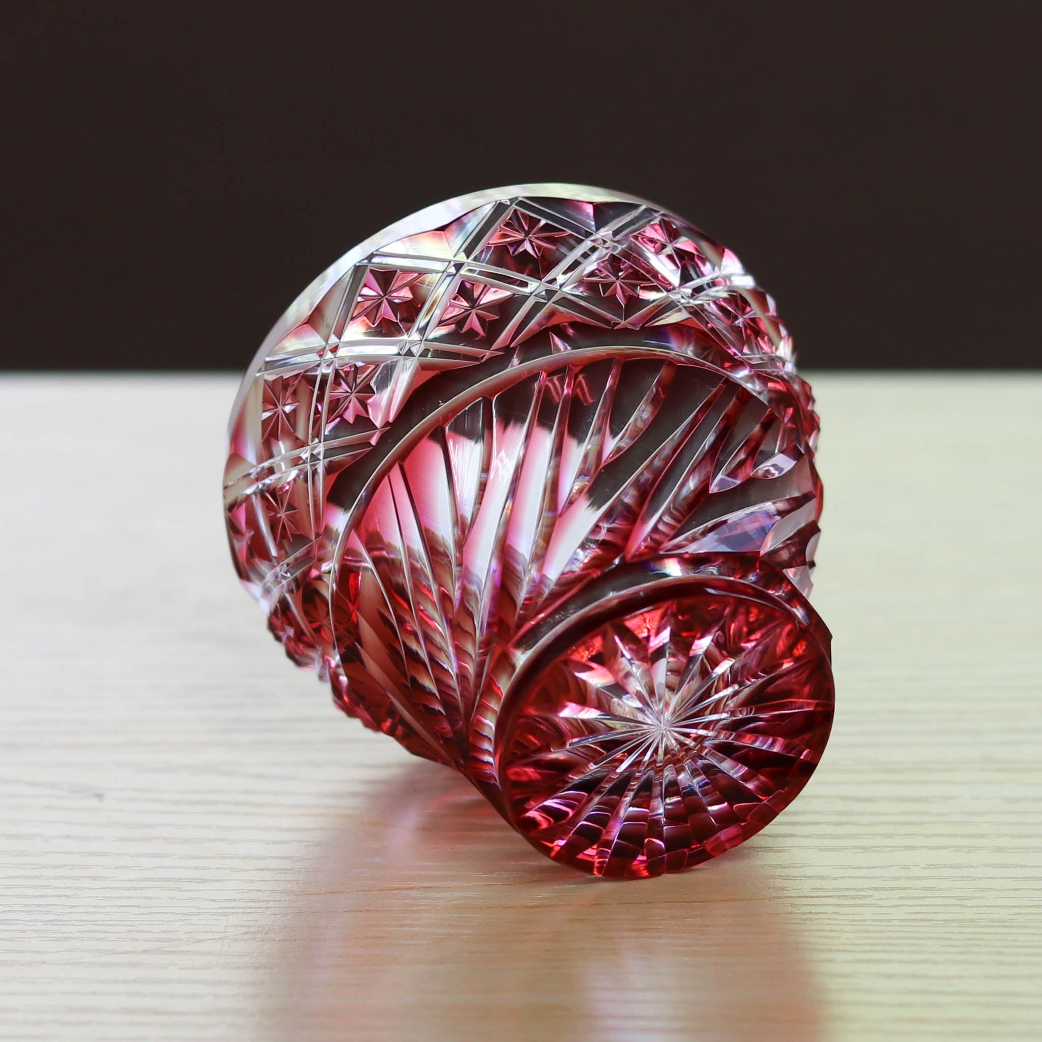 薩摩切子 クリスタルグラス | フリーカップ | 金赤 | 薩摩びーどろ工芸