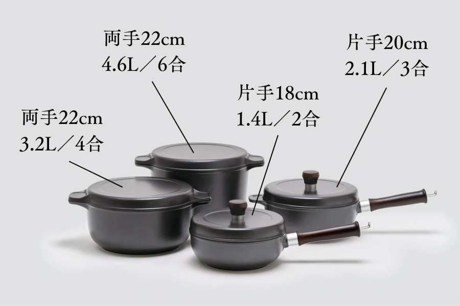 鋳物 鍋 | 味わい鍋 両手 22㎝ | 3.2L・4合 | 文化軽金属