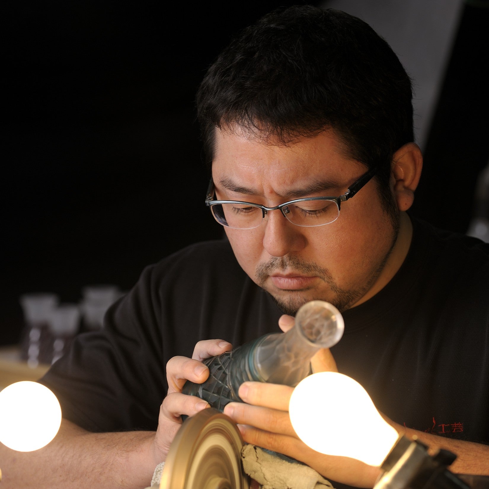 薩摩切子 ロックグラス | オールド | 藍 | 薩摩びーどろ工芸