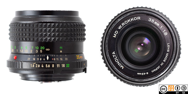 Data sheet: Minolta MD W.Rokkor 35 mm f/1.8 – JAPB