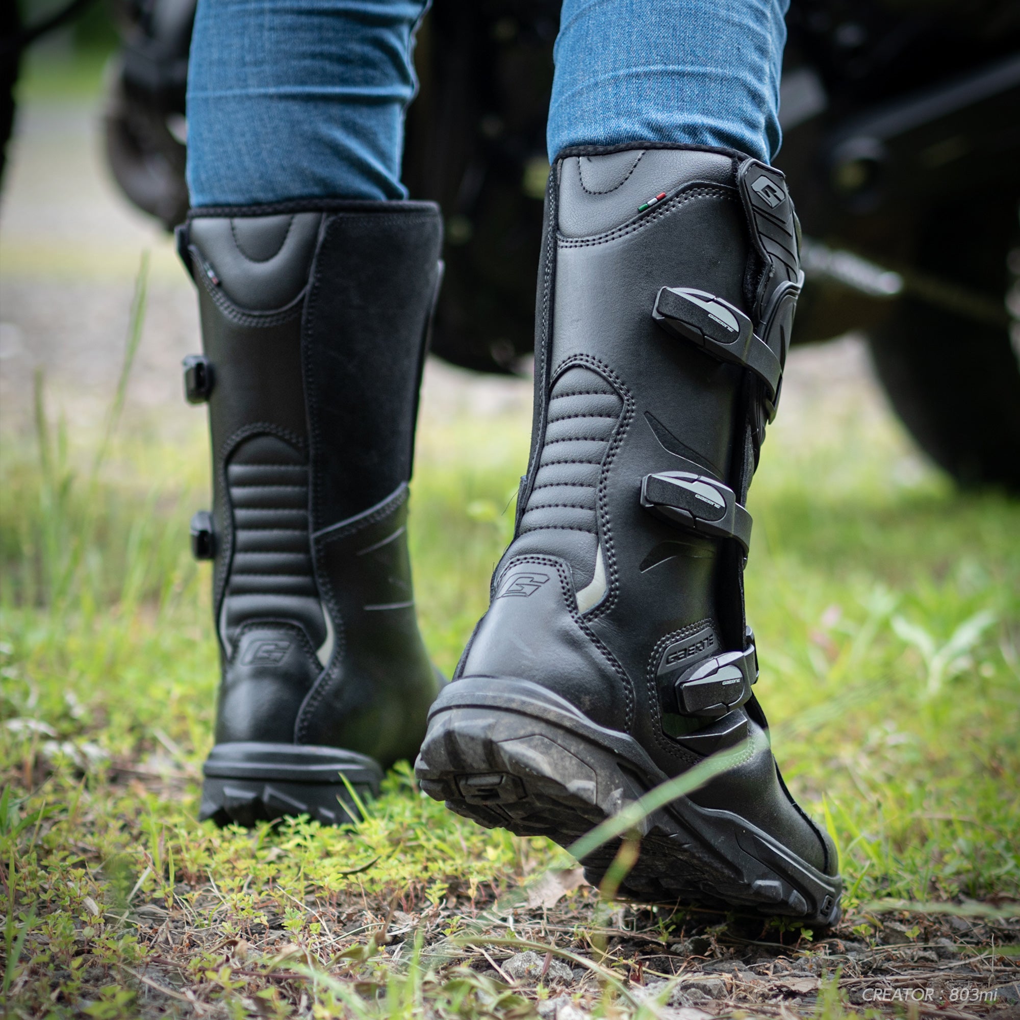 試着無料】ガエルネ Gアドベンチャー - バイク ブーツ アドベンチャー