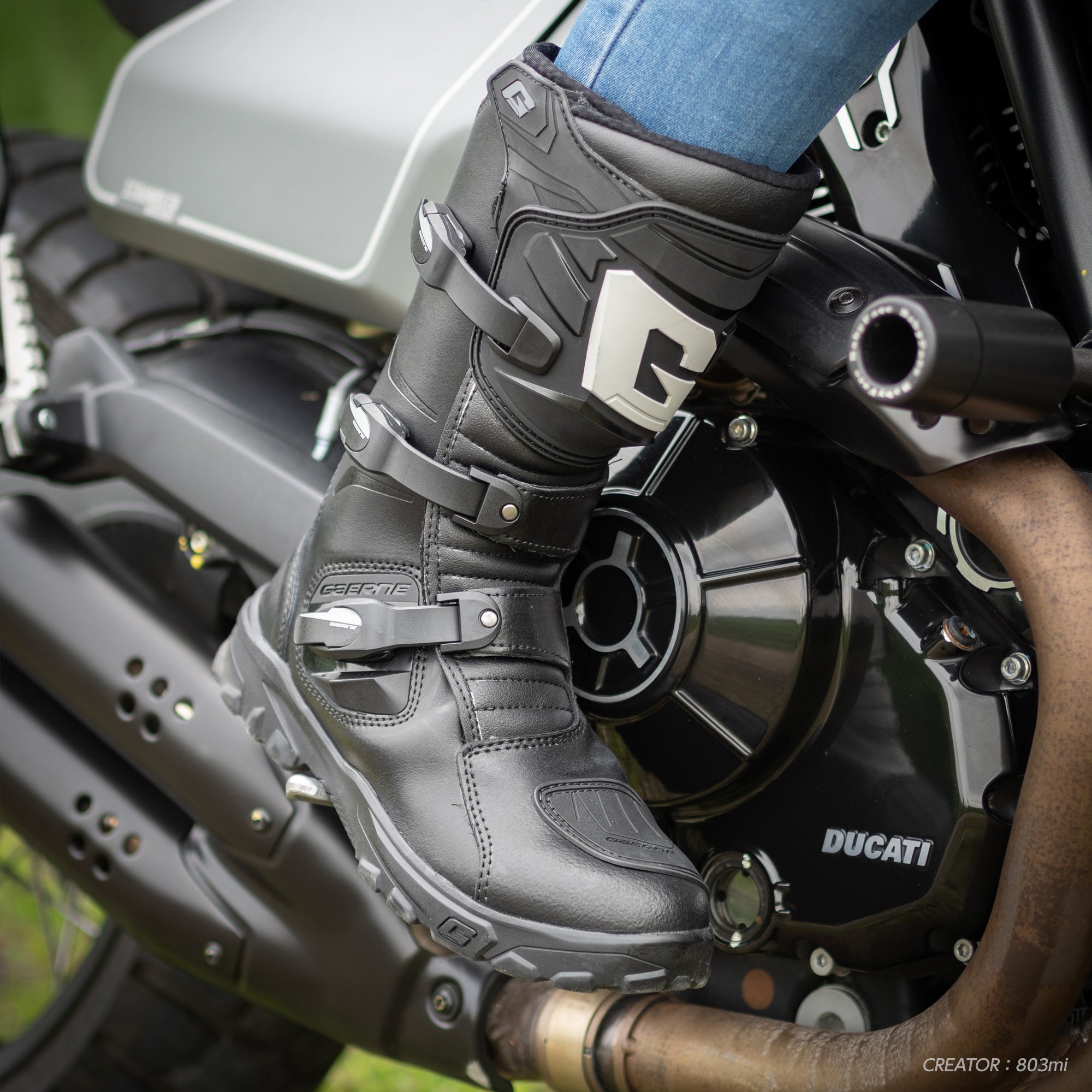 試着無料】ガエルネ Gアドベンチャー - バイク ブーツ アドベンチャー