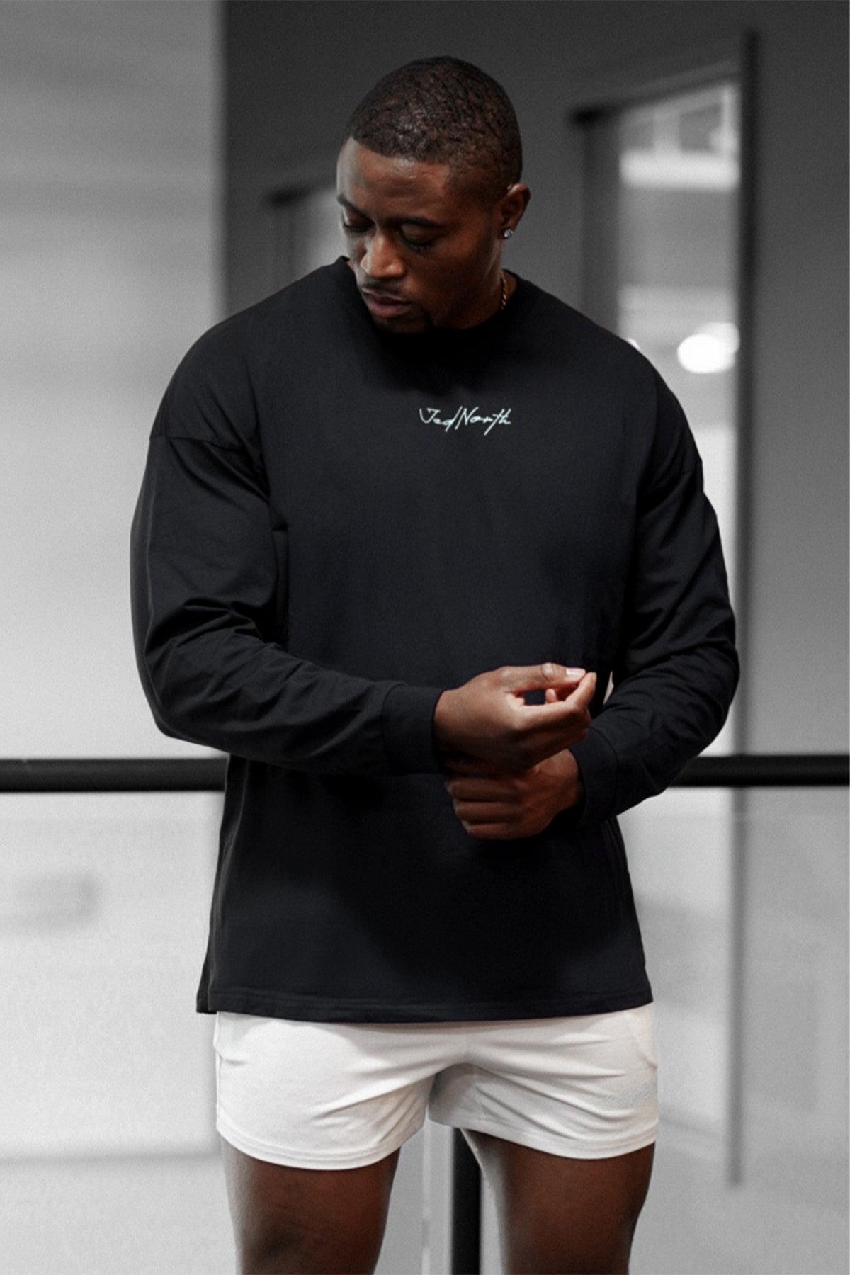 Energy Oversized Long Sleeve T-Shirt 2.0 - Obsidian Black – Jed North