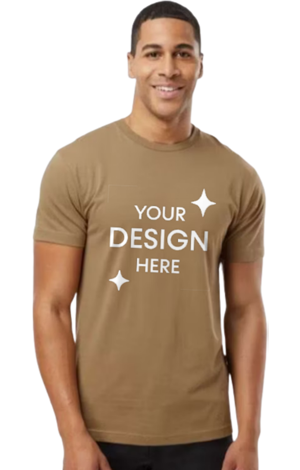 Custom T-Shirts Coyote Brown - LAT 6901 | Jiffy Custom Print