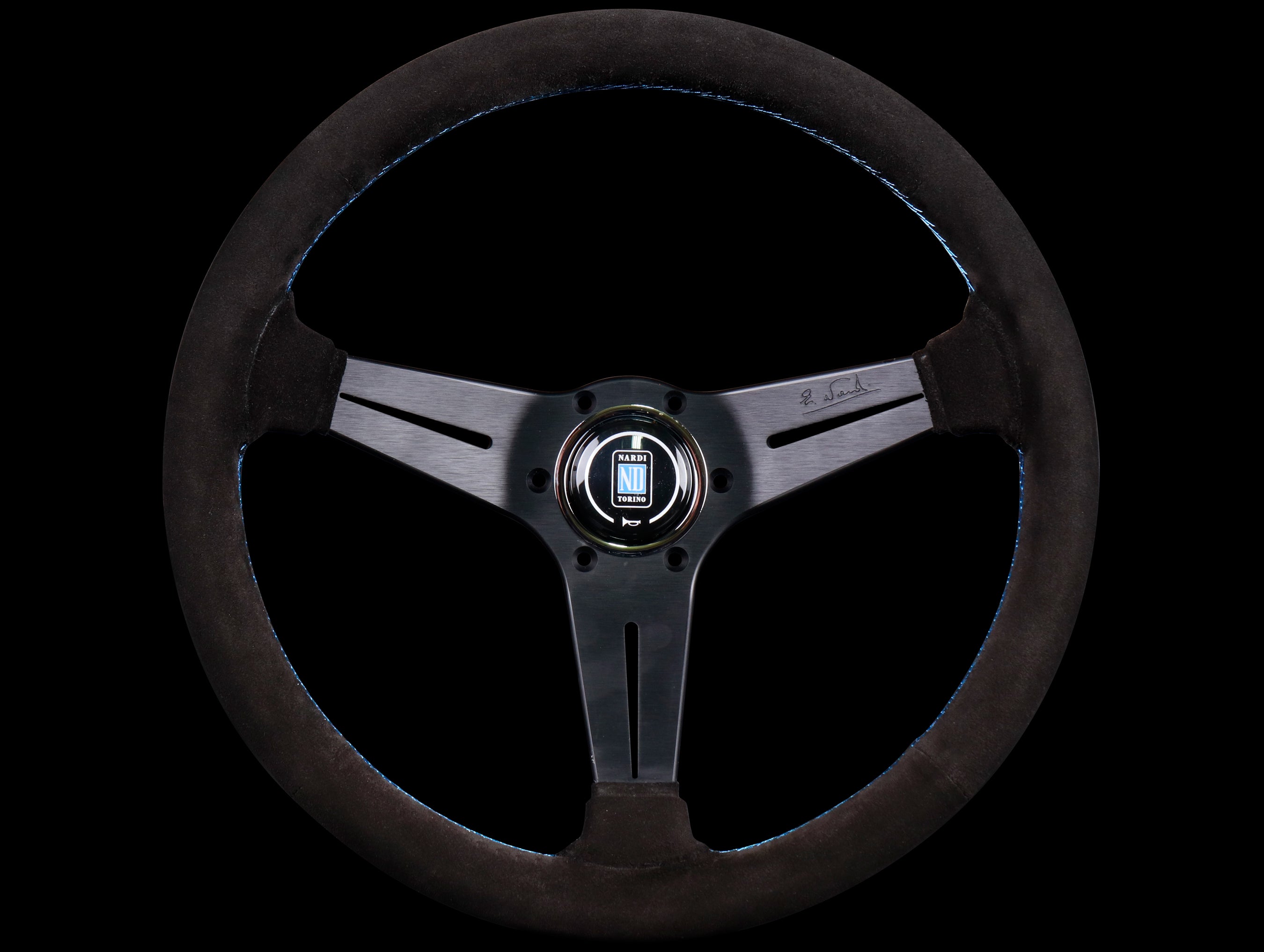 Nardi Sport Rally Deep Corn 350mm Steering Wheel - Black Suede