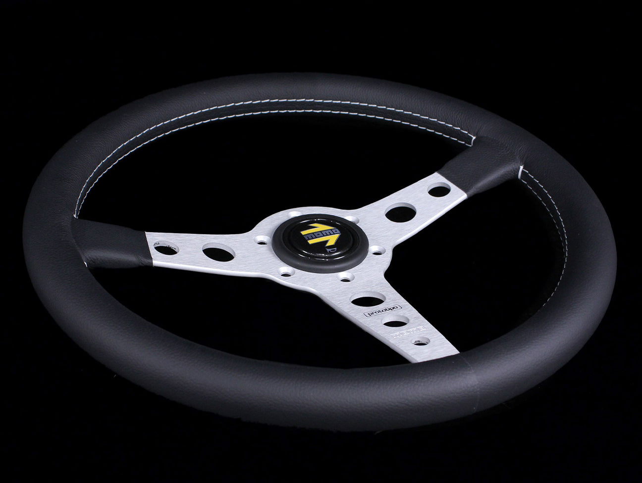 Momo 350mm Prototipo Steering Wheel - Silver Spoke - JHPUSA