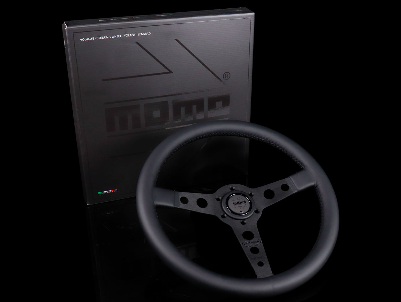 Momo 350mm Prototipo Steering Wheel - Black Edition - JHPUSA