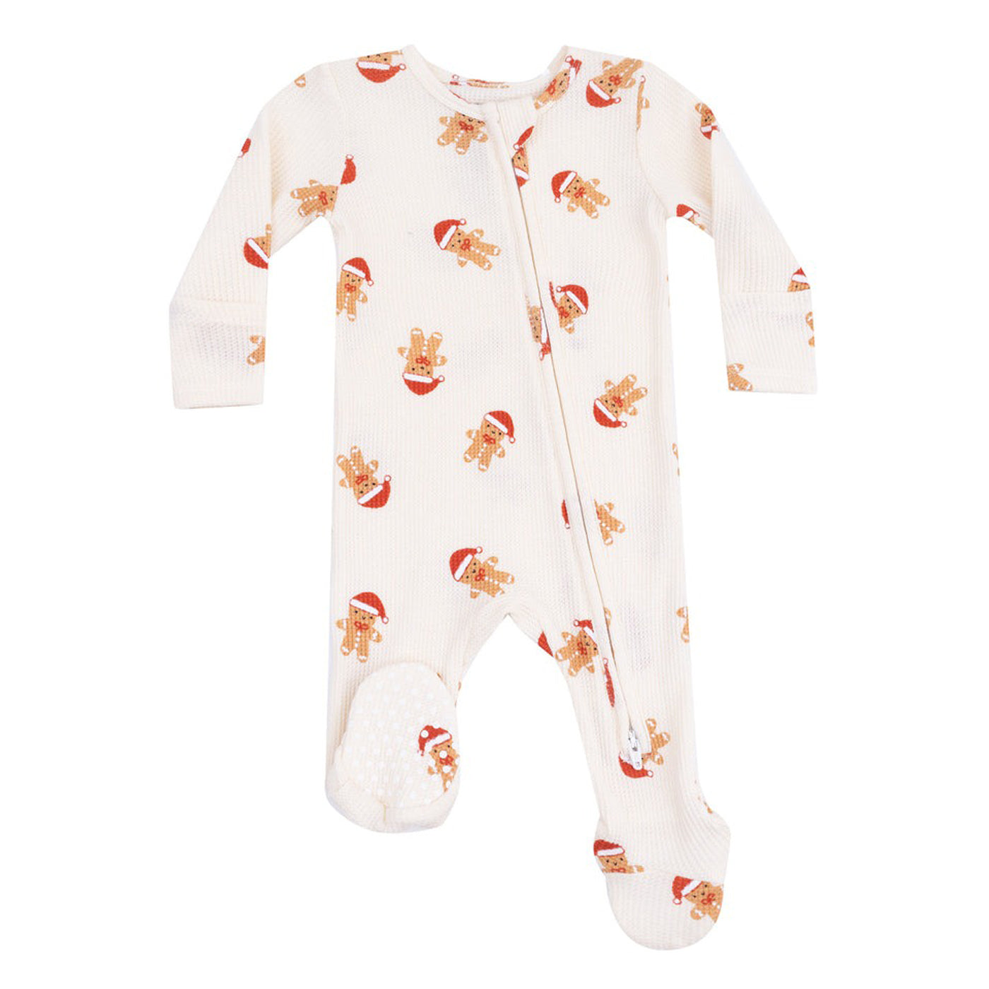 Gingerbread - 2 Way Zipper Footie