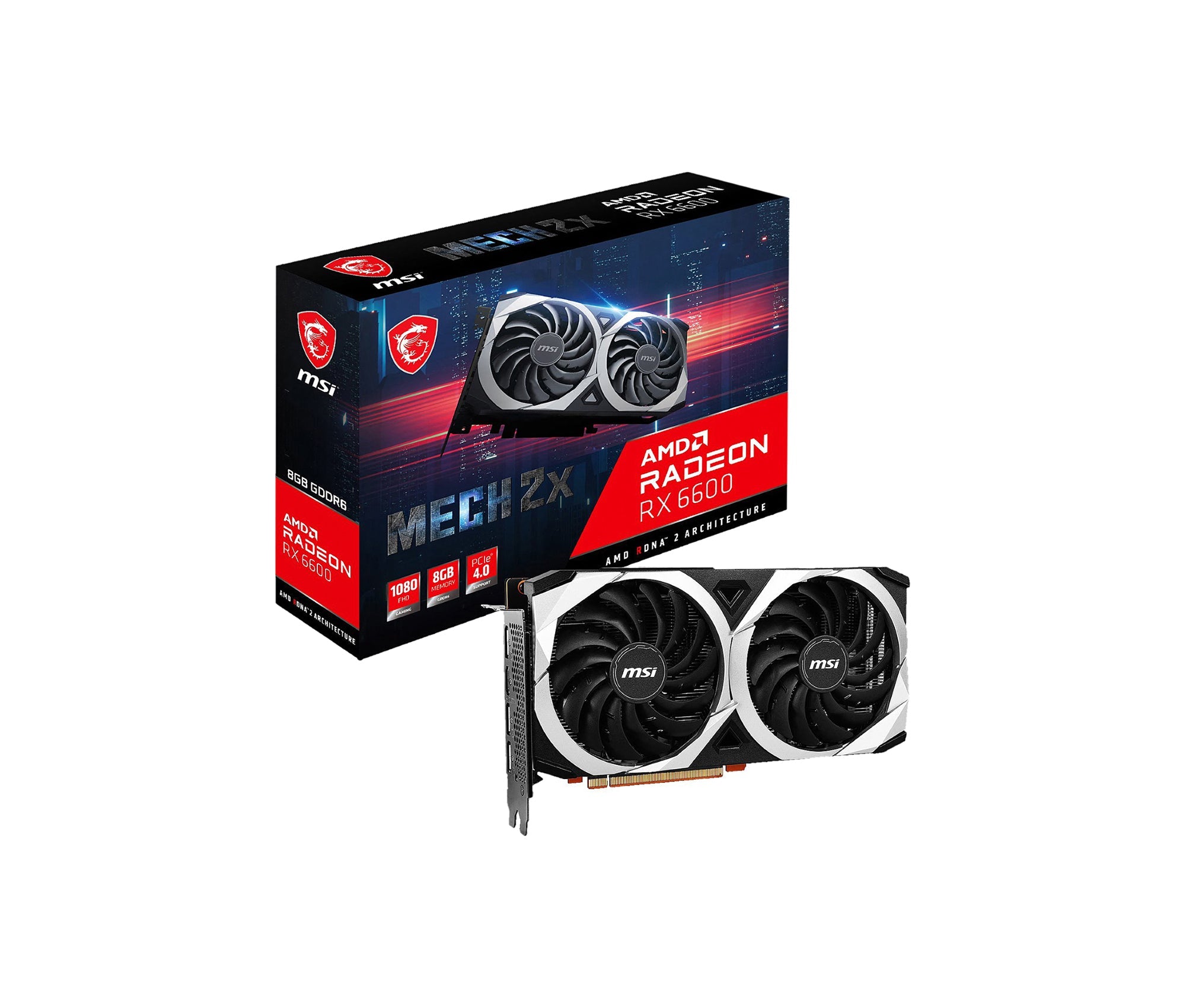 MSI AMD Radeon RX 6600 MECH 2X 8GB Graphics Card, New – Joy Systems PC