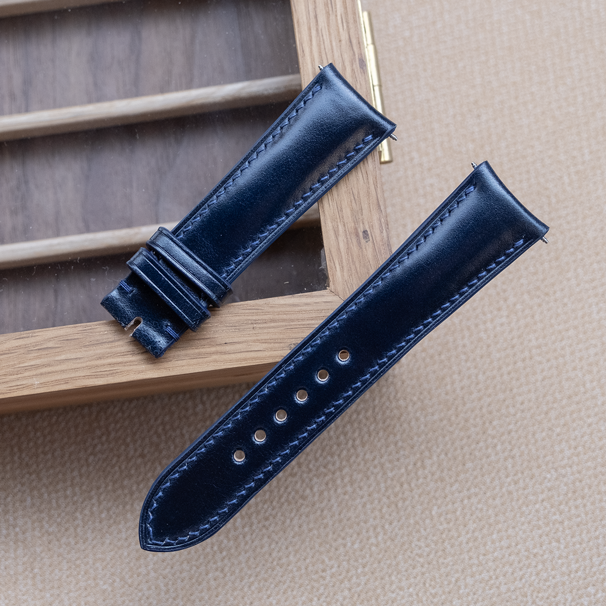 腕時計ベルト革 高級 本革 シェル コードバンレザー 時計バンド レザー