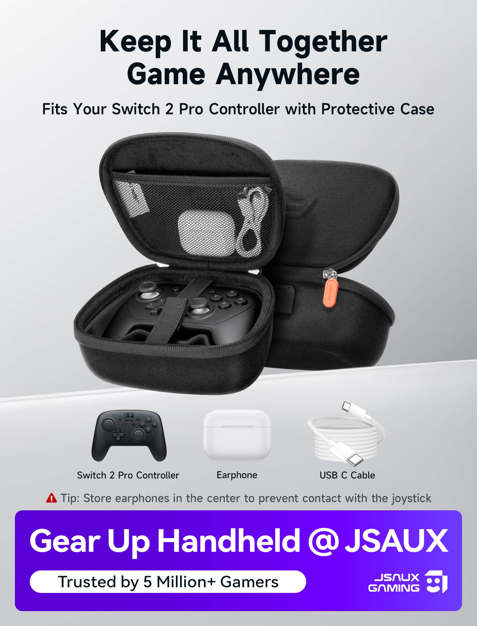 Switch 2用 Proコントローラーキャリングケース