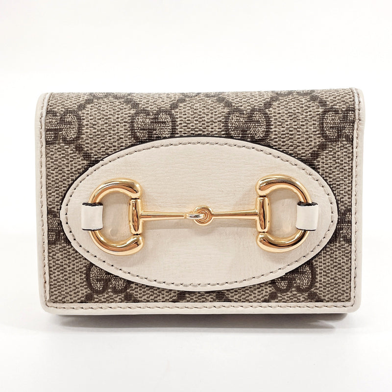 GUCCI Tri-fold wallet 644462 Horsebit GG Supreme Canvas gray gray