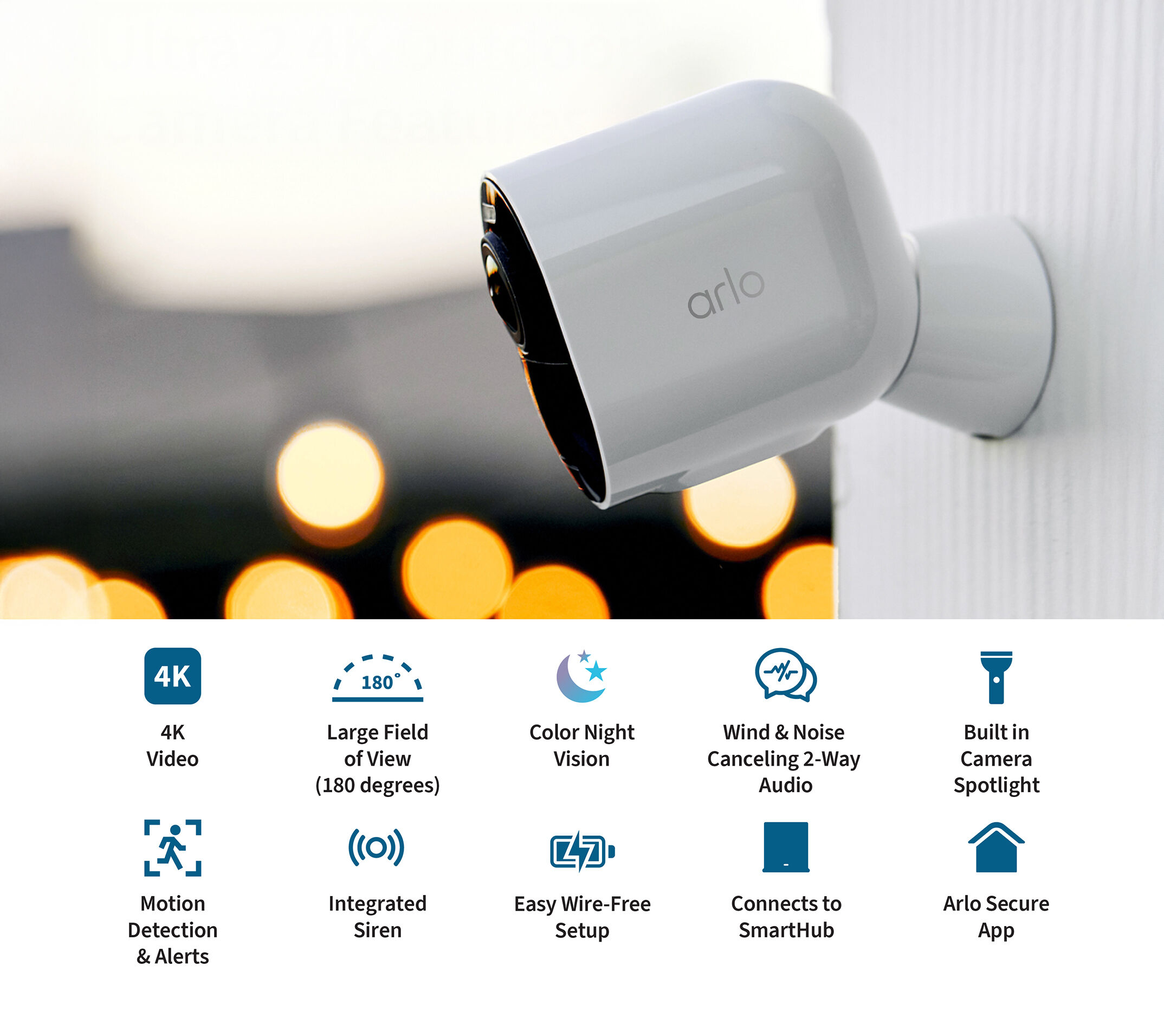 Arlo Ultra 2 | 4K Security Camera | 4K Wireless Camera System