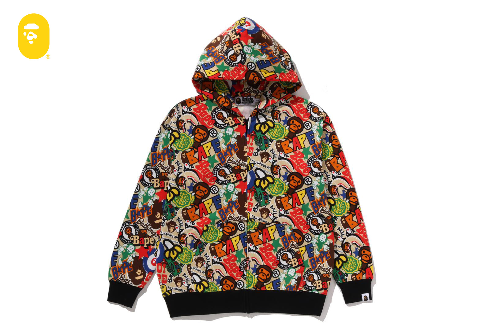BAPE MILO ASSORTED RELAXED FIT ZIP HOODIE | bape.com