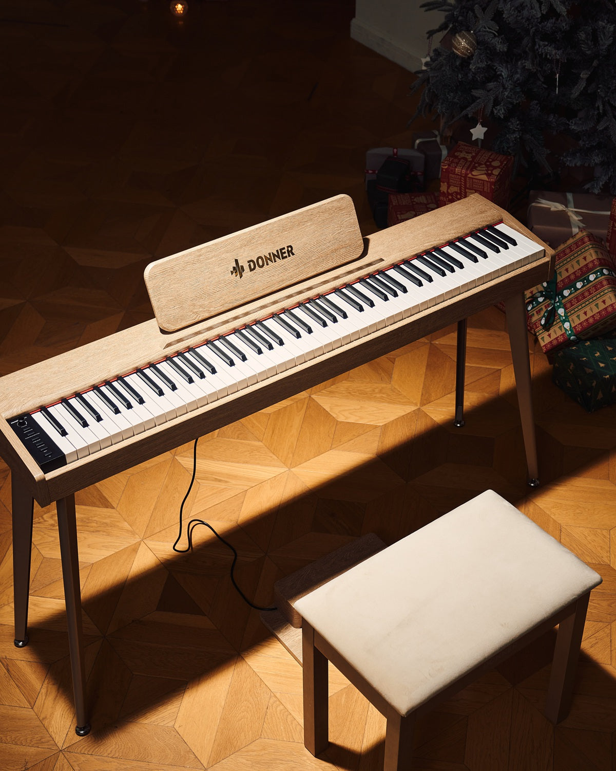 DDP-60 88鍵セミウェイト鍵盤電子ピアノ木製スタンド初心者向け