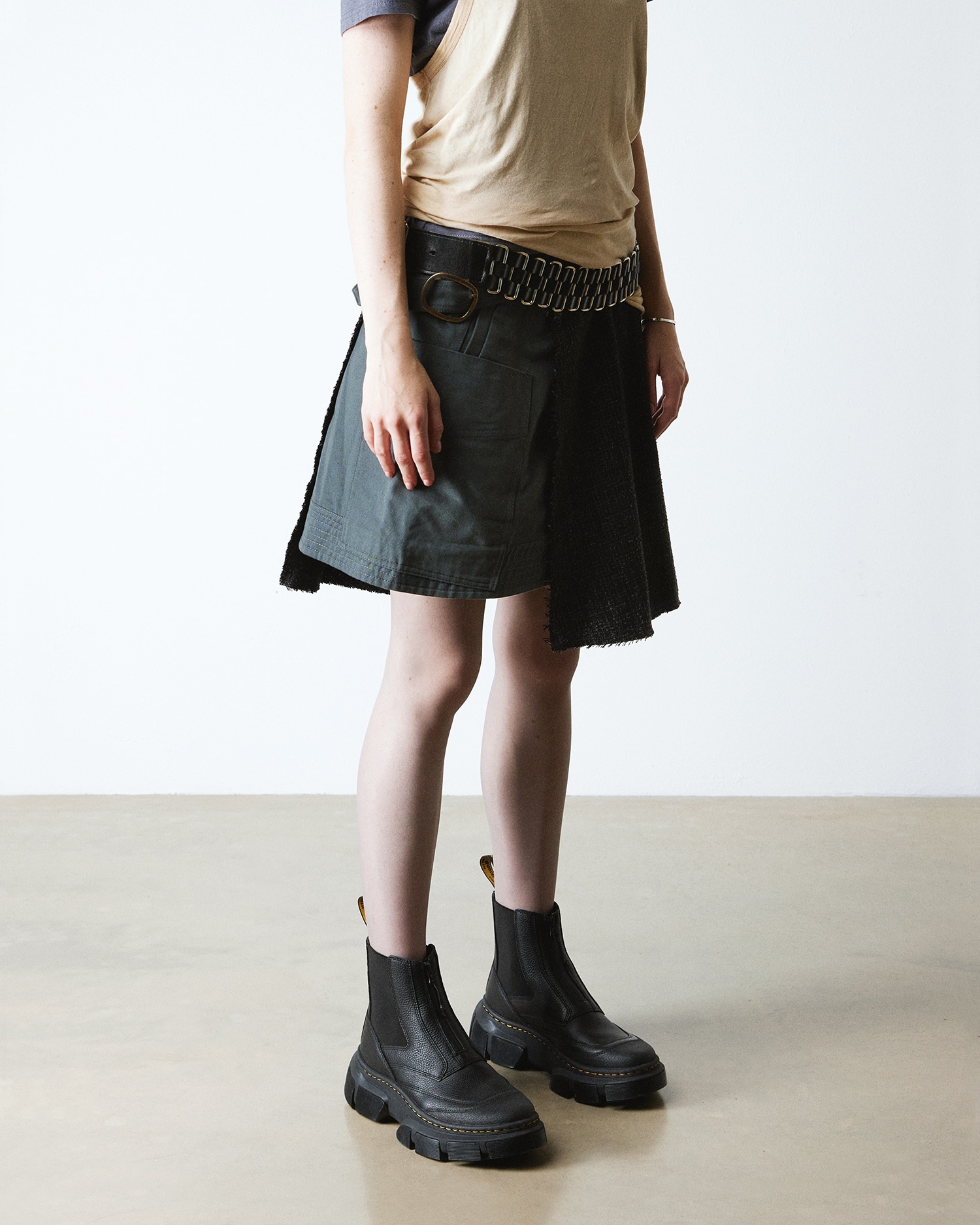 DMXL ジップ チェルシー ブーツ