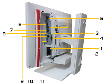 富士通デスクトップ パソコン ESPRIMO K557/R 各部名称/外観 - FMWORLD