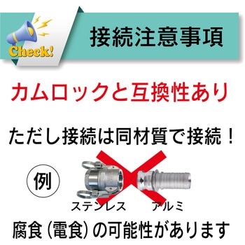 ホース継手 カムロックタイプ ステンレス製[トヨコネクタ TC3-CS型