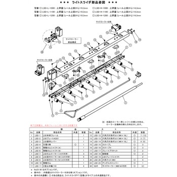 LSD-7 ライトスライダー 標準タイプ用カムローラー(シャフト付) 1個 日