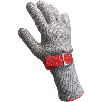 刃物から手を守る耐切創ワイヤー手袋(左右兼用、インナー手袋付) 天牛