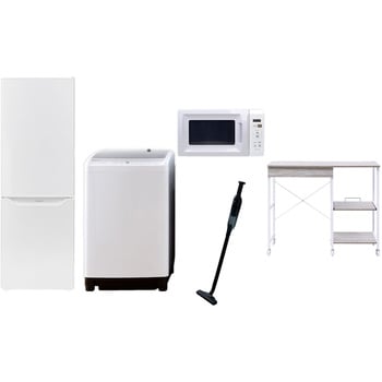 家電セット】5点セット (8kg洗濯機 173L冷蔵庫 電子レンジ 軽量