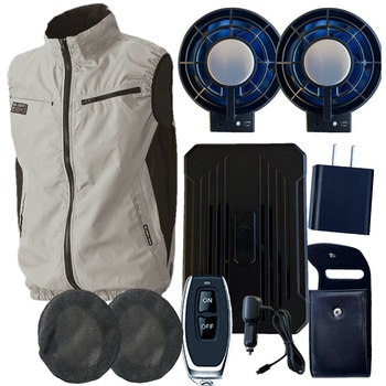 空調ベスト+【リモコン付き】SBT-09R 24Vペルチェファンバッテリー