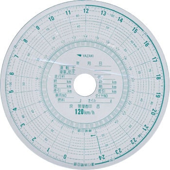 小型タコグラフ用チャート紙(黄箱) 矢崎総業 【通販モノタロウ】