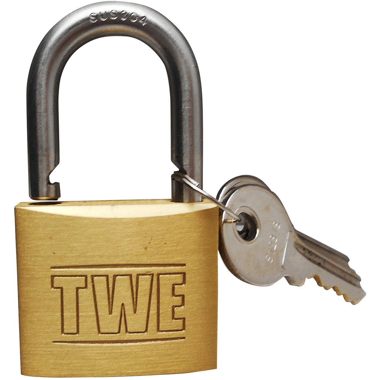 IB-083 ステンレス吊南京錠(ダブルロック) アイアイ 別キー 真鍮製