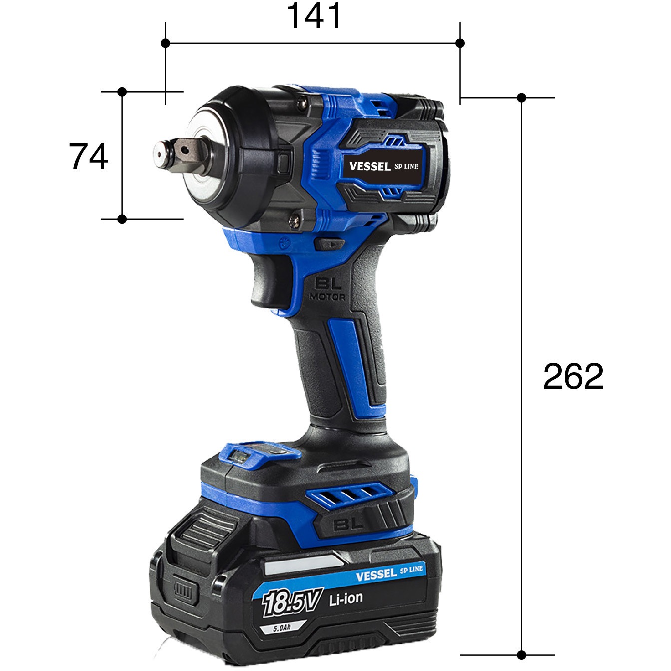 SP-8141J_ゲンテイセット 充電式インパクトレンチ ベッセル 最大締付