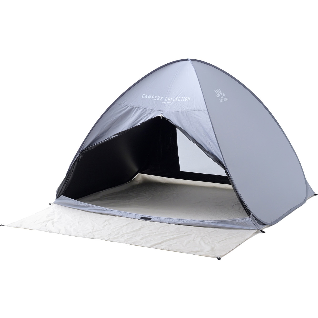 BCOS-6UV(GY) ワンタッチテント フルクローズ 遮光率99.99% ブラック