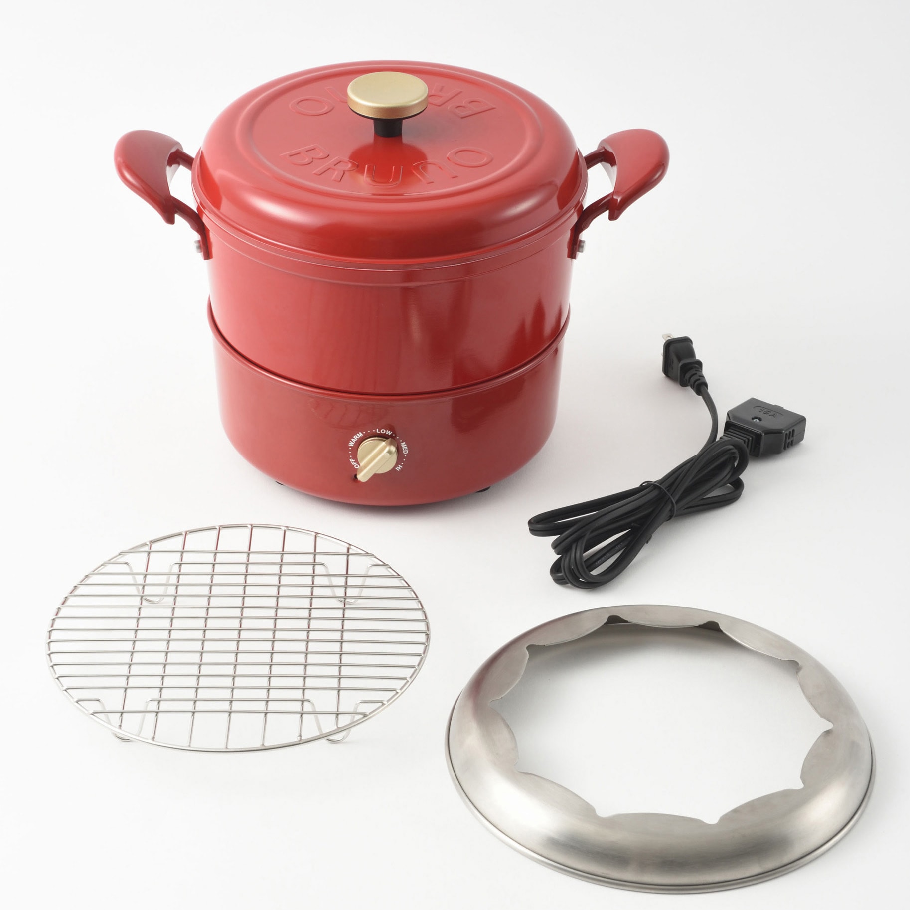 BOE065-RD マルチグリルポット 1台 BRUNO(ブルーノ) 【通販モノタロウ】