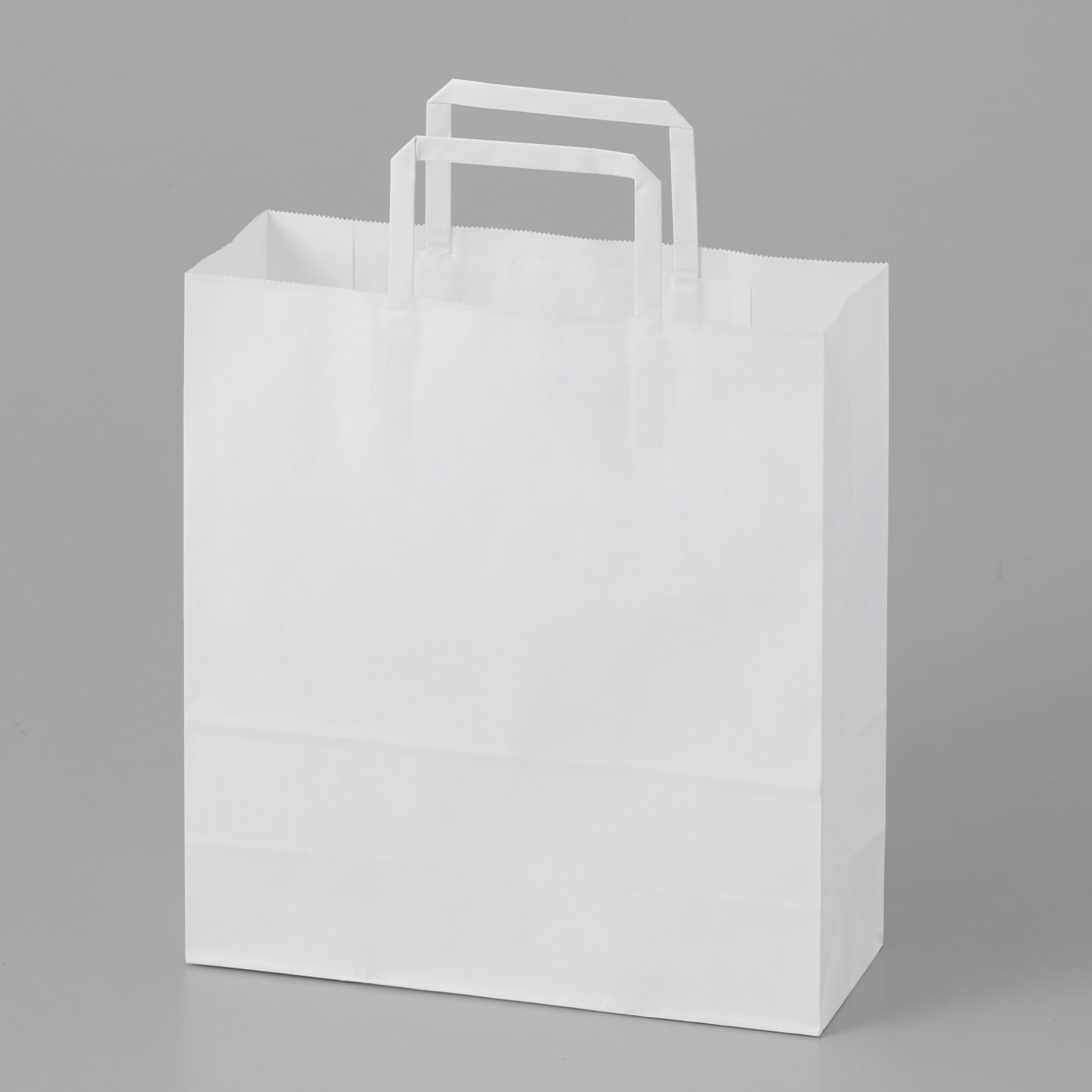 手提げ紙袋 モノタロウ 白無地色 幅260mmマチ100mm高さ280mm 1パック