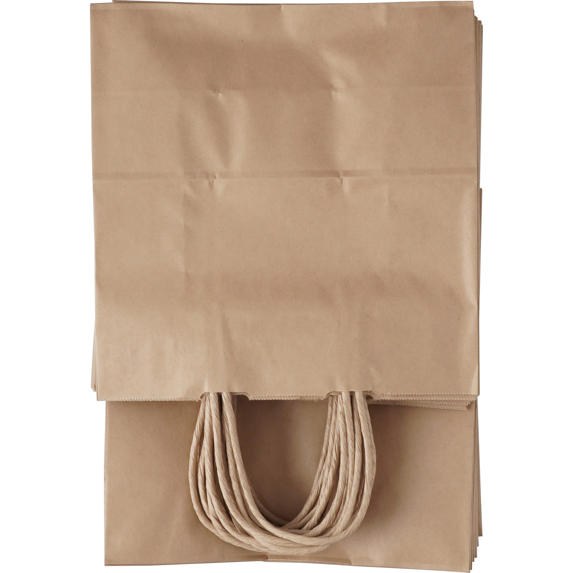 手提げ紙袋 モノタロウ 茶無地色 幅260mmマチ120mm高さ270mm 1パック