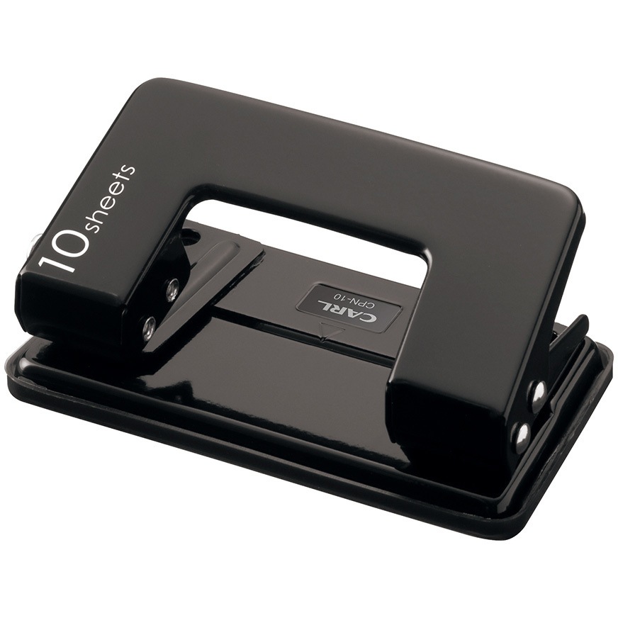 CPN-10-K ブラック 2穴パンチ 穿孔枚数10枚 1台 カール事務器 【通販