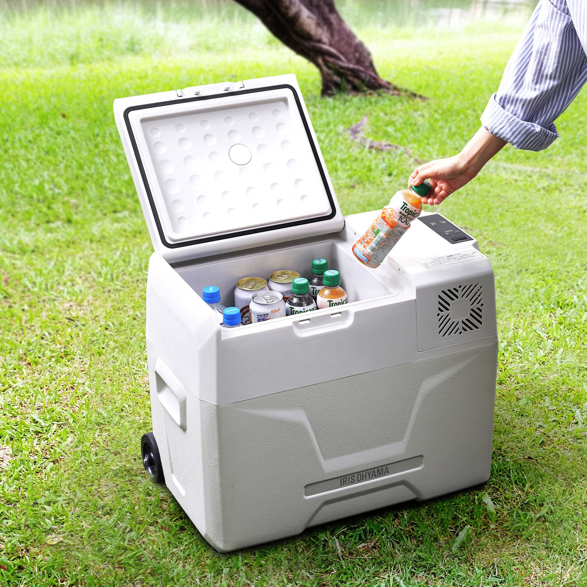 IPD-4B-W ポータブル冷蔵冷凍庫 アイリスオーヤマ 幅615mm奥行390mm高