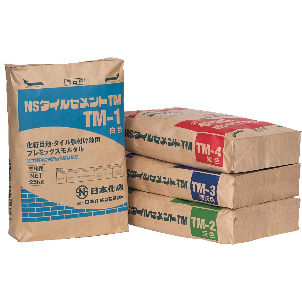 TM-3 NS タイルセメント 日本化成 濃灰色 1袋(25kg) TM-3 - 【通販