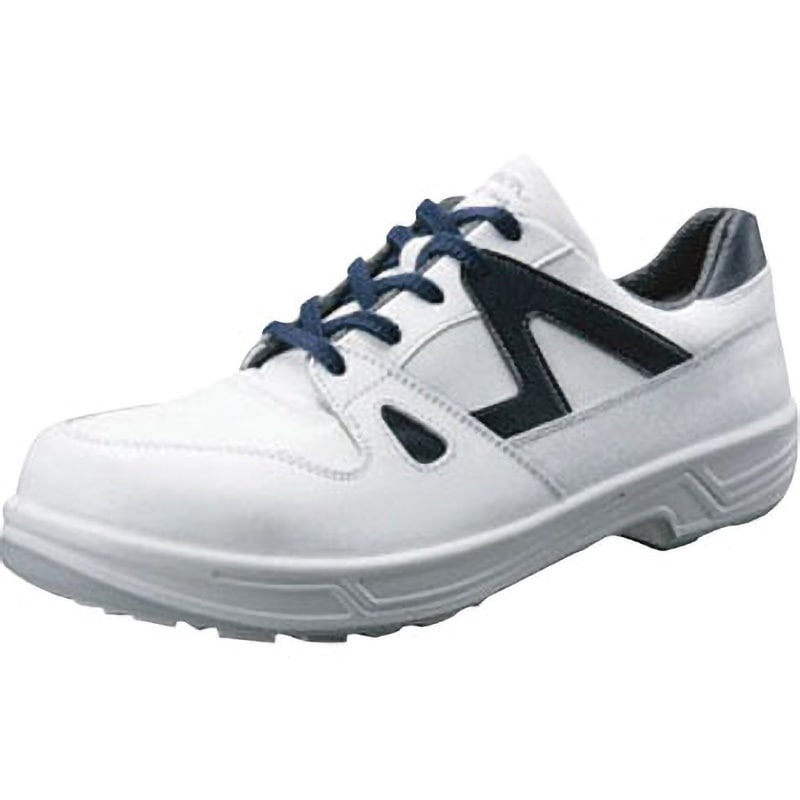 8611白/ブルー 安全靴 短靴 8611 シモン 紐タイプ スニーカー サイズ