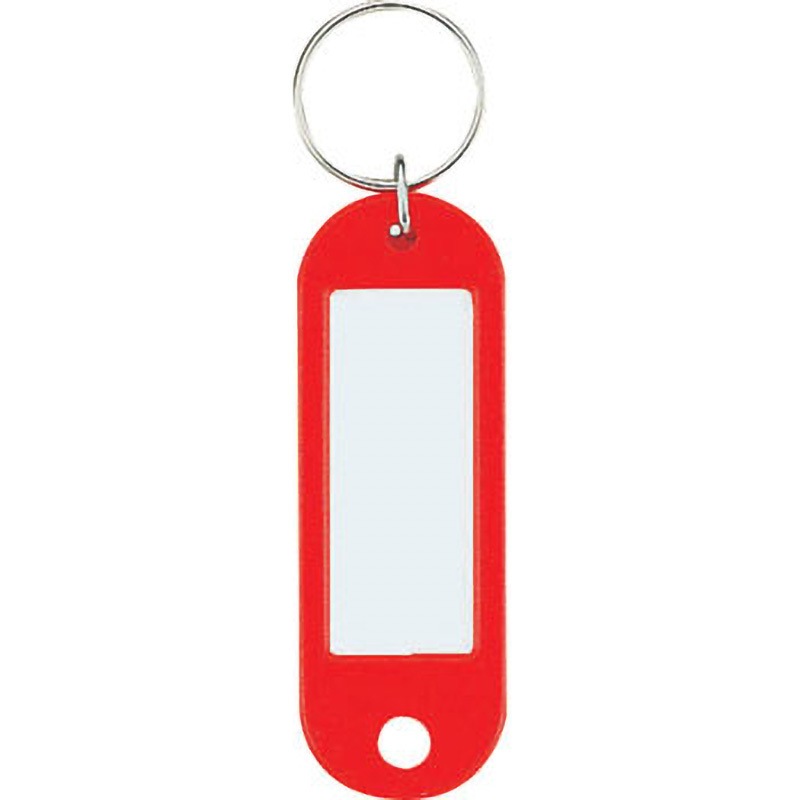 ナフ-S200 キーホルダー型名札 コクヨ 青・黒・緑・赤・白・黄(各1枚