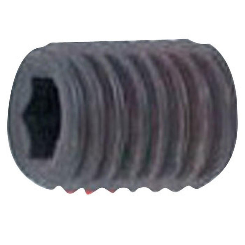 M10×10 六角穴付止めねじ(ホーローセット) 平先(鉄/クロメート)(パック