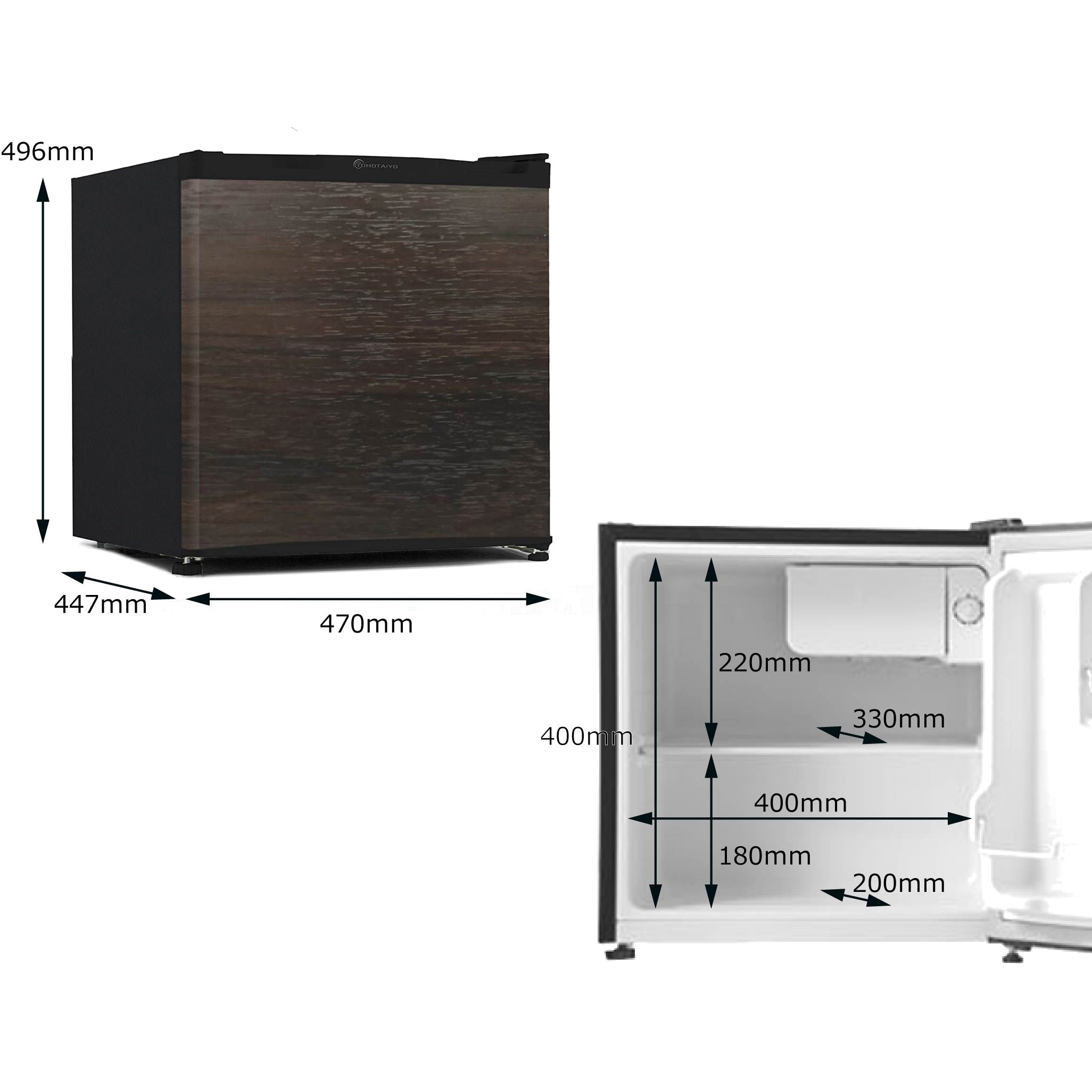 TH-46L1-WD 1ドア冷蔵庫 46L TOHOTAIYO 直冷式 - 【通販モノタロウ】
