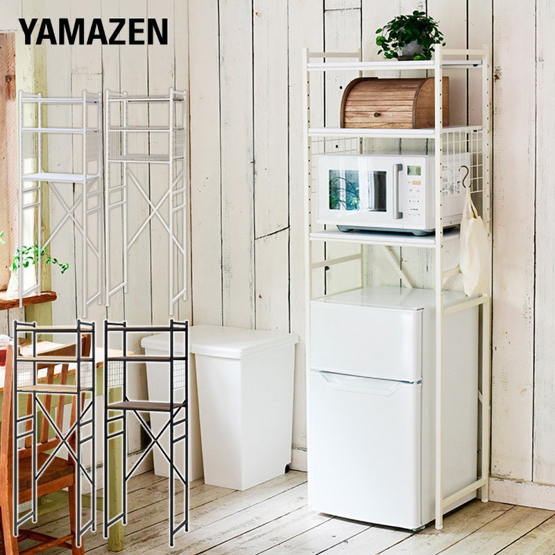 RUR-18(AIV/SWH) 冷蔵庫上 ラック YAMAZEN(山善) ホワイト色 - 【通販