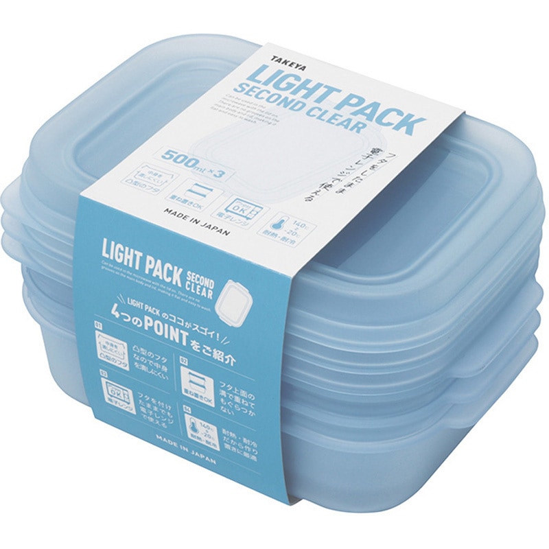 ライトパックセカンドクリア タケヤ化学工業 電子レンジ対応 容量500mL