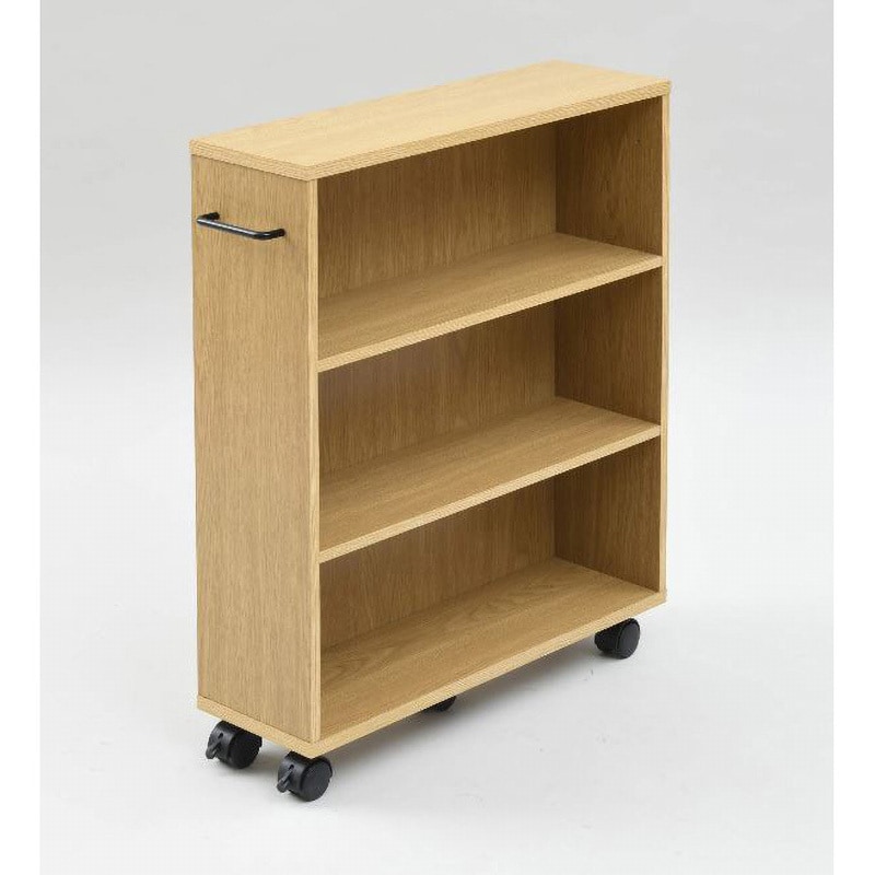 CCW-7055CR(LBR) キャスター付き コミックラック YAMAZEN(山善) ライト