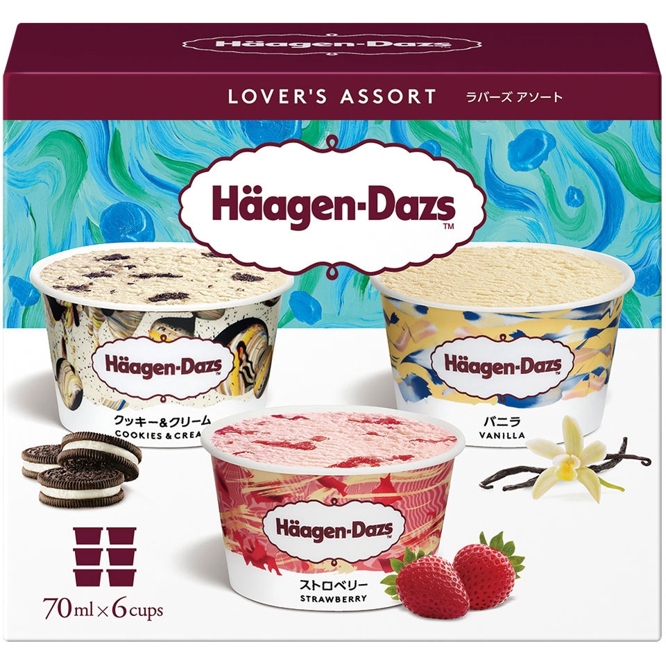 冷凍] ハーゲンダッツ アソートボックス ラバーズ アソート 70ml×6個 1