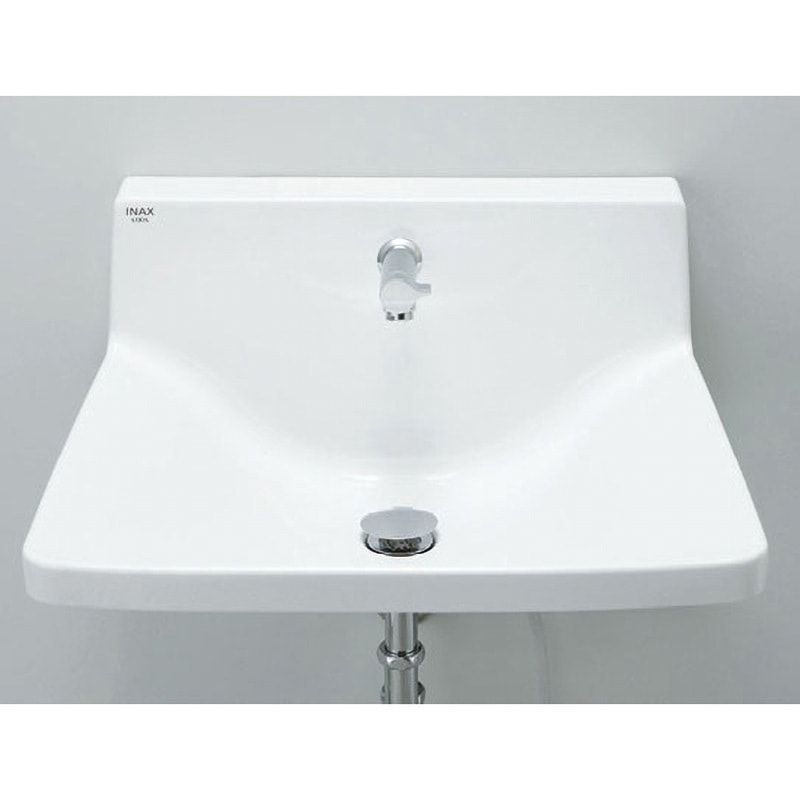 L-A955HE/BW1 ハイバックガード洗面器 Lサイズ ハンドル水栓 1台 INAX