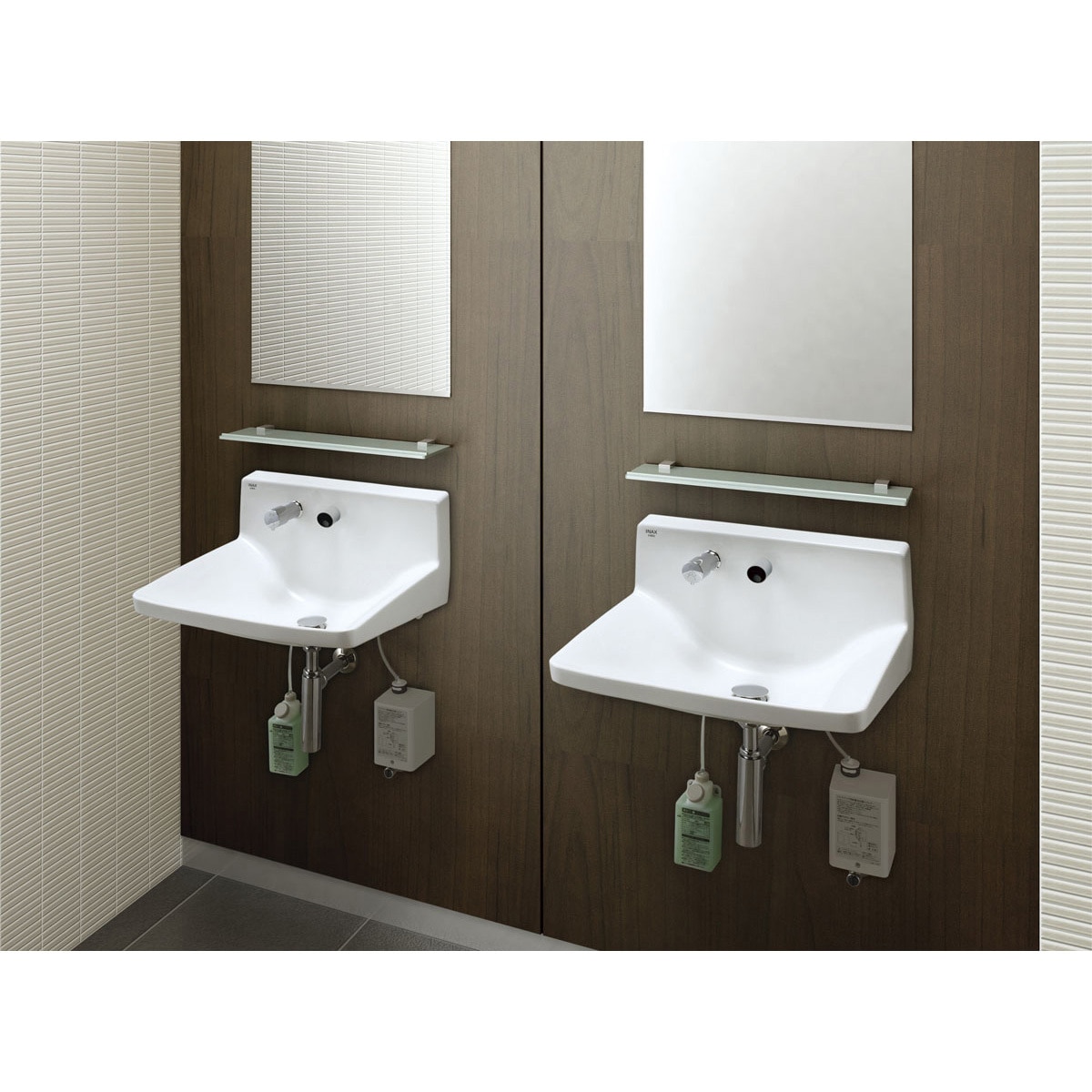 L-A951HE/BW1 ハイバックガード洗面器 Mサイズ ハンドル水栓 1台 INAX