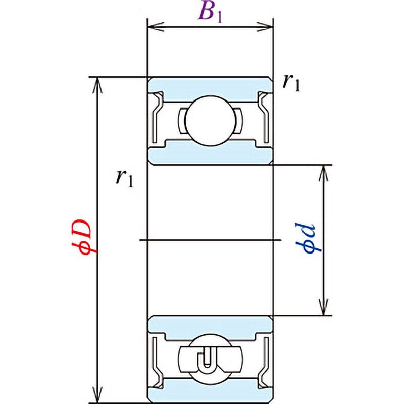 603ZZ ミニチュア玉軸受 両側鋼板シールド形 NSKマイクロプレシジョン