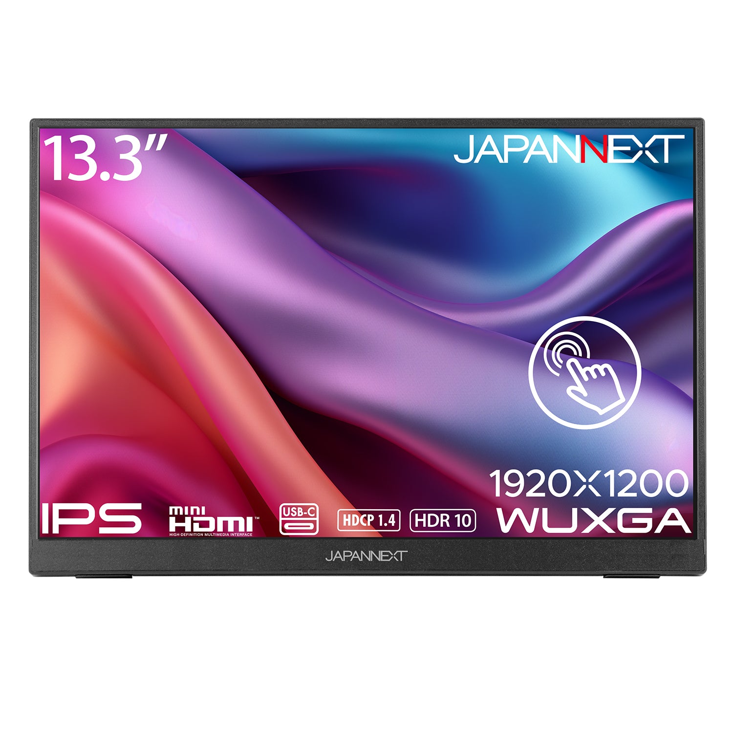 JAPANNEXT 13.3インチ IPSパネル搭載 10点マルチタッチ対応 WUXGA